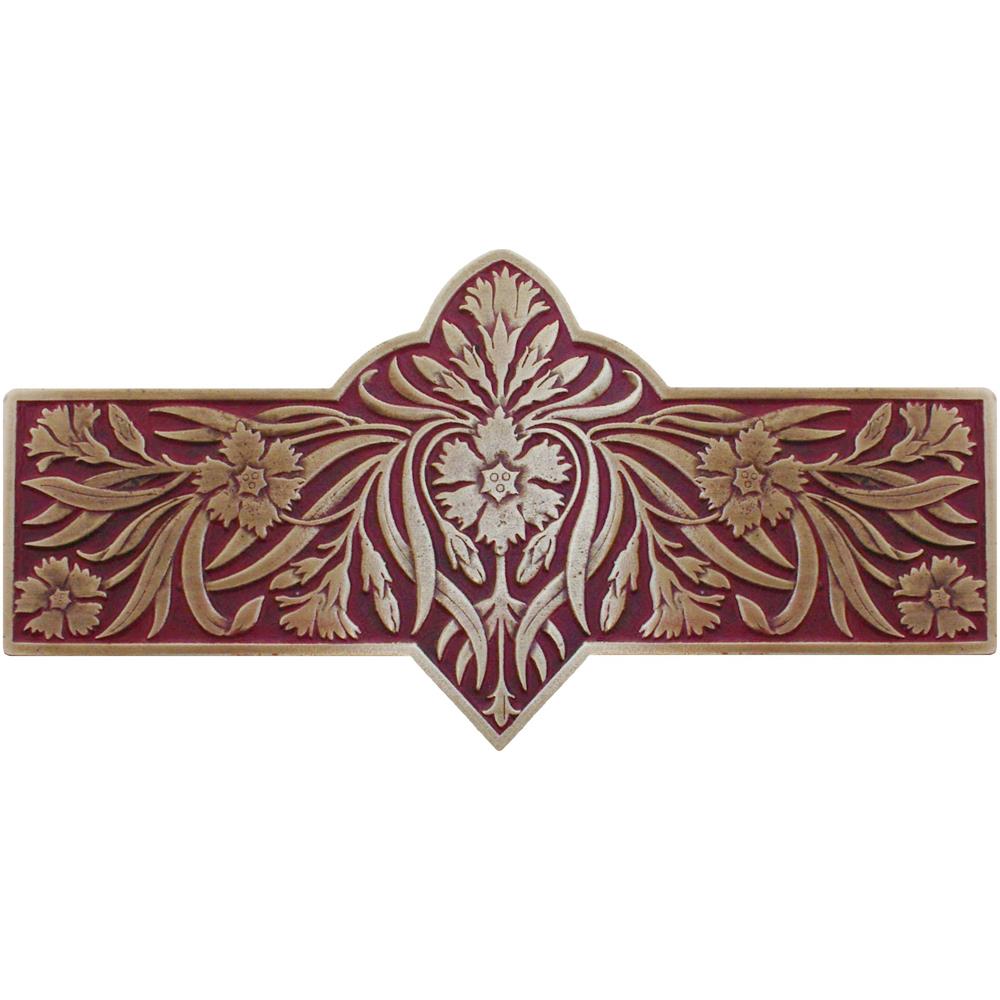 Notting Hill NHP-678-AB-A Dianthus Pull Antique Brass/Cayenne
